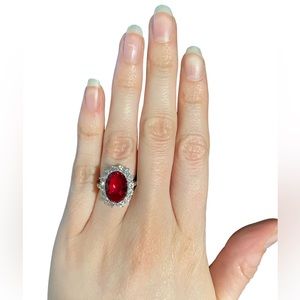 Red Princess Diana Ring